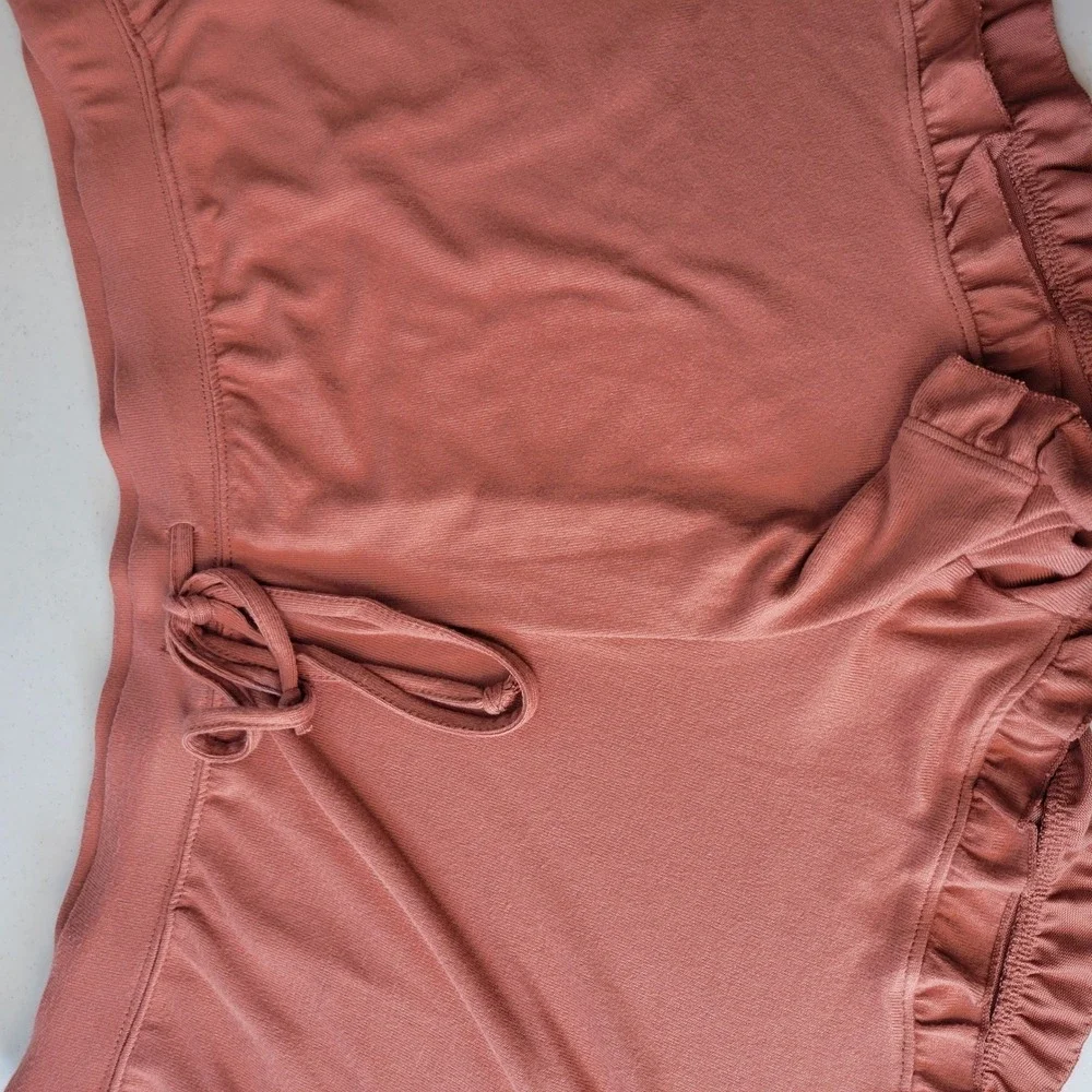 Softies Dream Ruffle Top and Short Set Women 2X/3X Copper Rose Loungewear 2200-6
